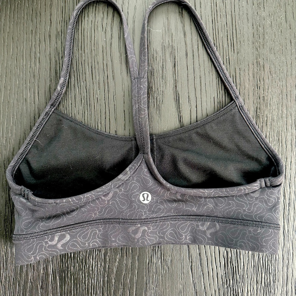 Black and dark grey sports bra